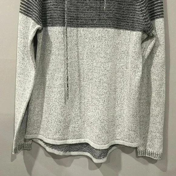 [L]Never Lose Hedge Two Tone Gray Knit Pull Over  Hoodie Sweater - Picture 5 of 7